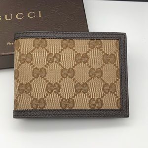GUCCI Men's GG Canvas Trifold Wallet